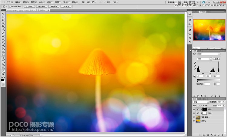 Photoshop使用叠加法制作唯美的摄影背景效果