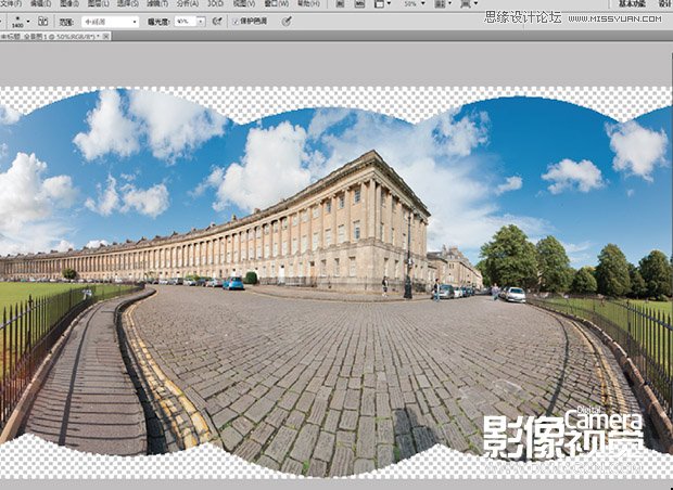 Photoshop无缝拼接全景风光照片