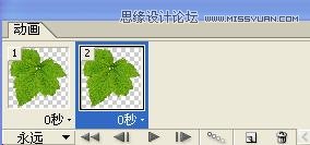 Photoshop制作在绿叶上滚动的水珠