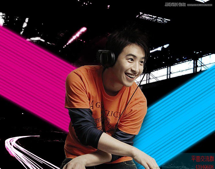 Photoshop设计潘玮柏音乐DJ海报