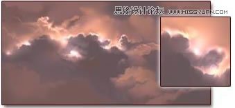 Photoshop绘制光线透过云层效果图