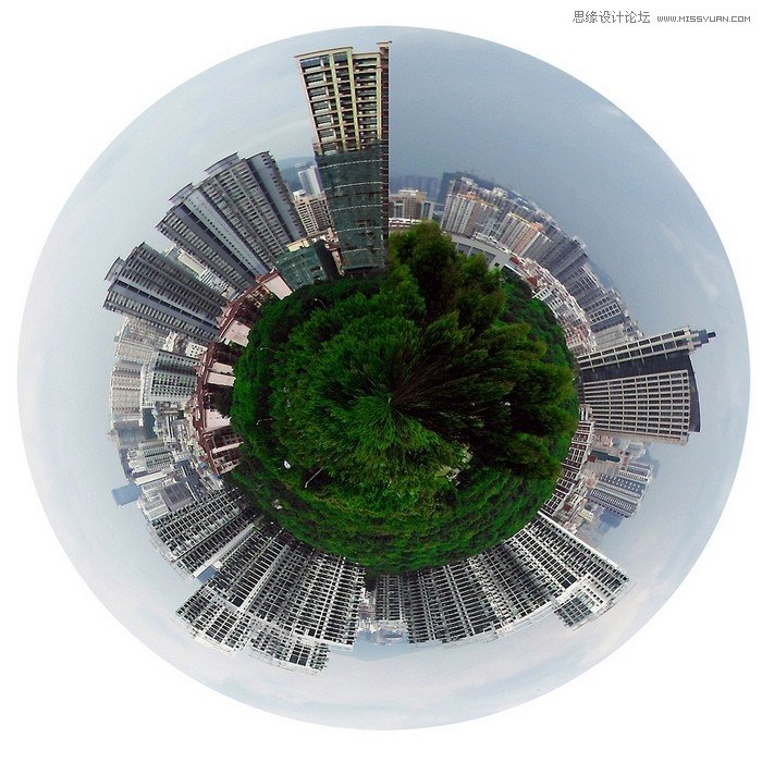 Photoshop制作超酷的上帝视角特效