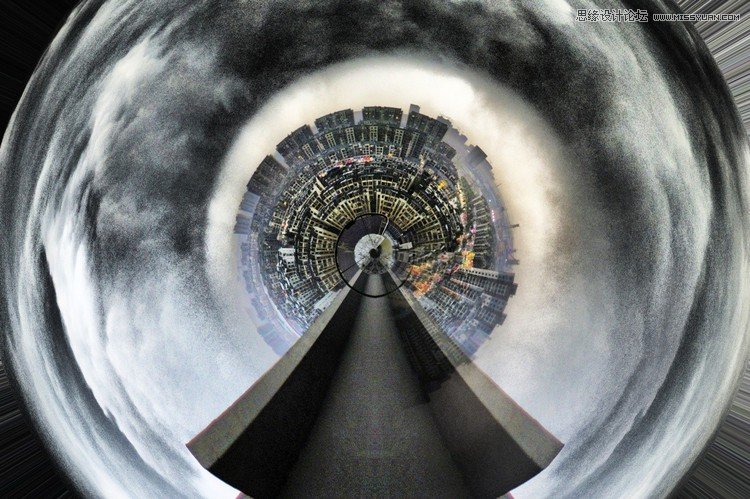 Photoshop制作超酷的上帝视角特效