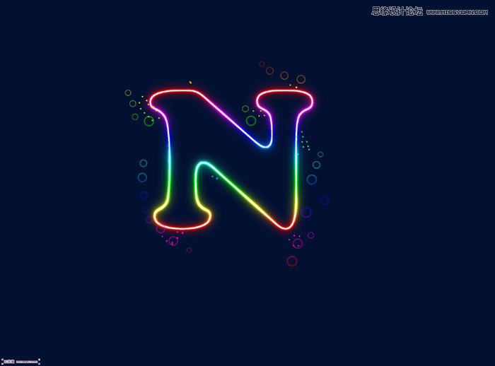 Photoshop制作梦幻效果的霓虹字教程