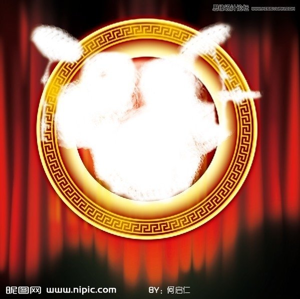 Photoshop制作喜庆风格海报教程