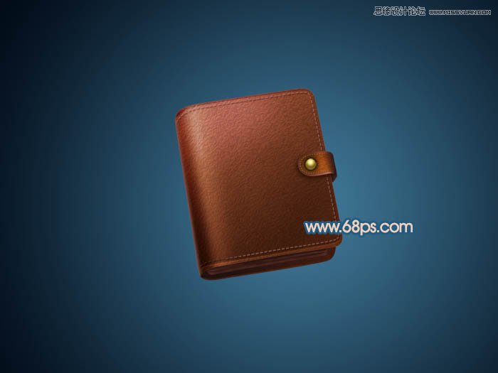 Photoshop绘制皮质效果的笔记本教程