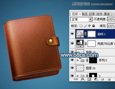 Photoshop绘制皮质效果的笔记本教程