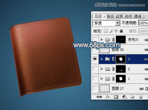 Photoshop绘制皮质效果的笔记本教程