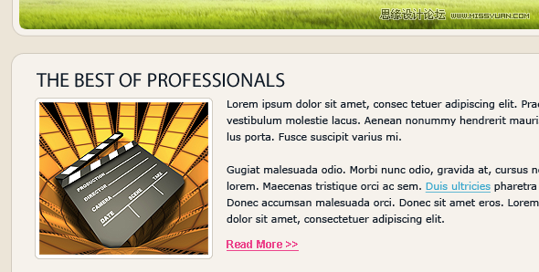 Photoshop创建欧美商务网页模板