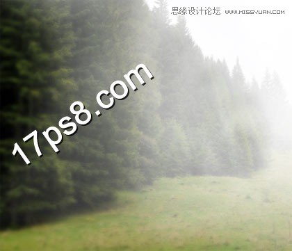Photoshop制作朦胧效果的森林雾气效果