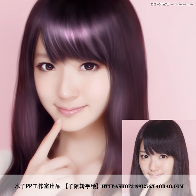 Photoshop给清纯MM头像照片转手绘教程