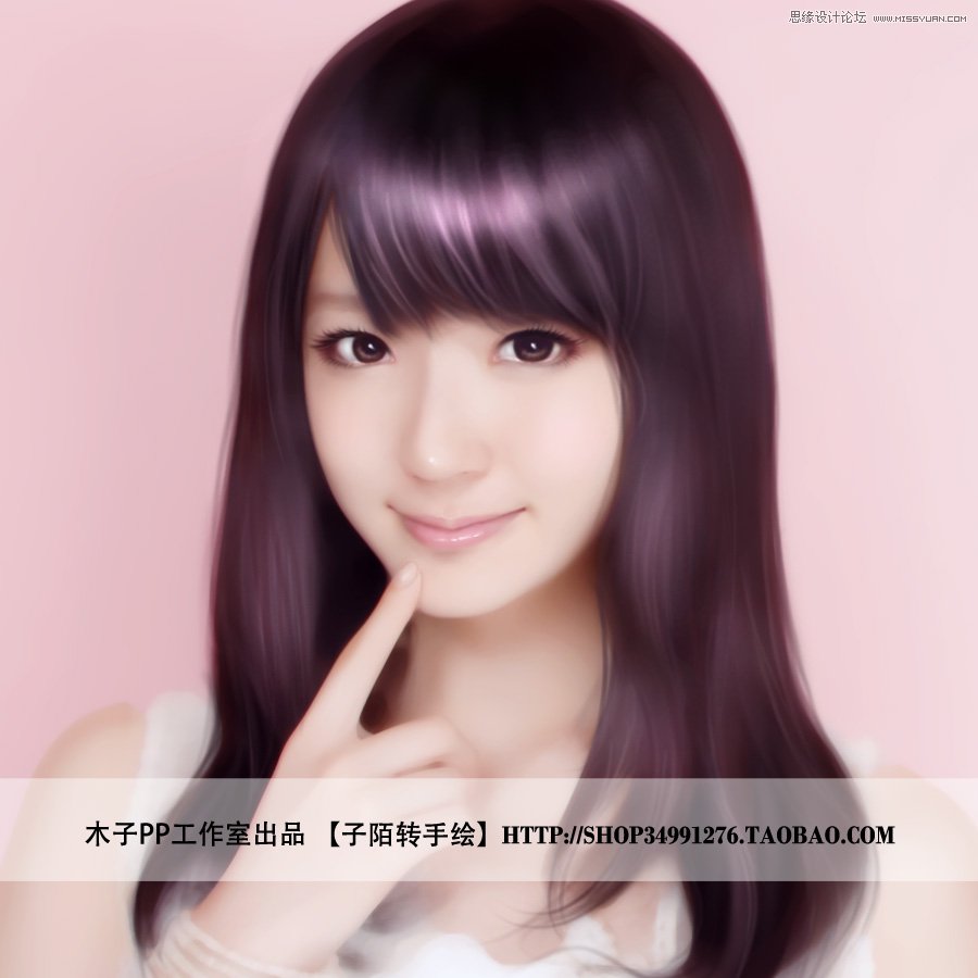 Photoshop给清纯MM头像照片转手绘教程