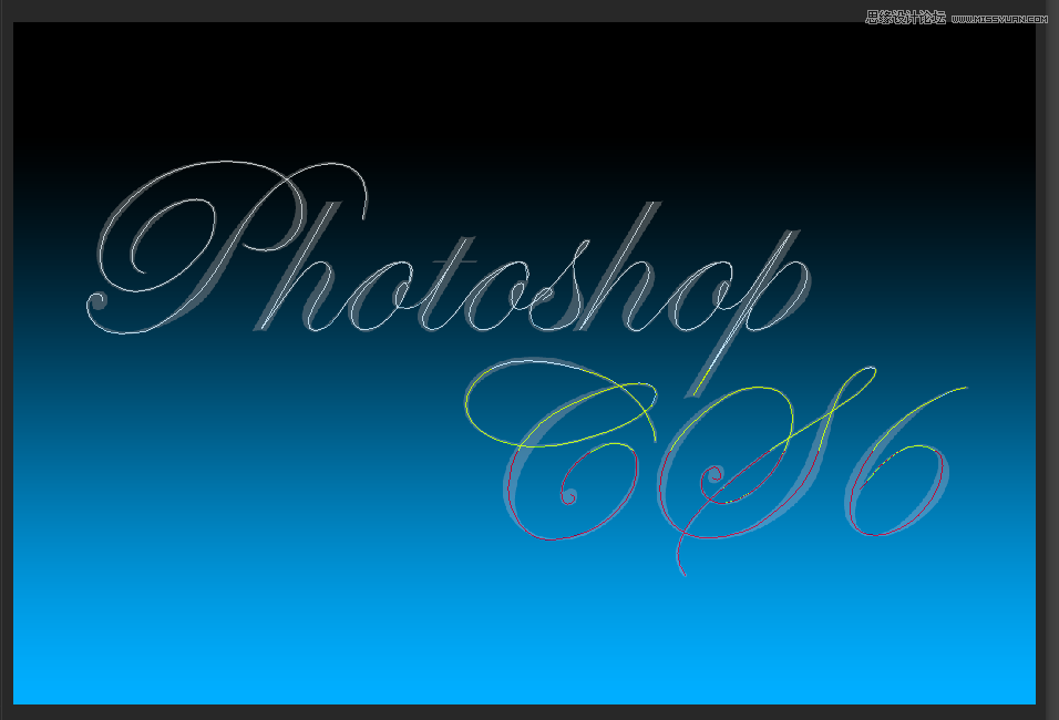 Photoshop制作梦幻高光流线花体艺术字