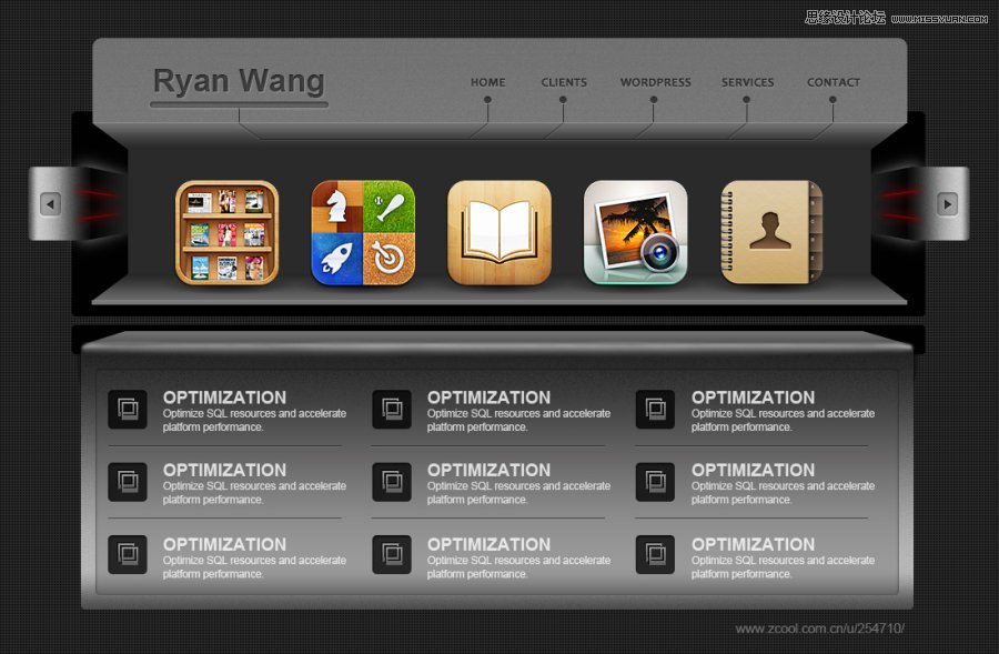 Photoshop设计销售iPhone5应用程序的网站