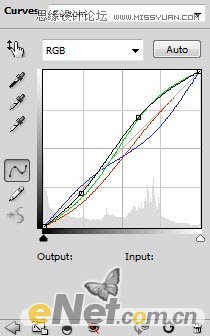 Photoshop绘制炫彩光线背景的美女海报