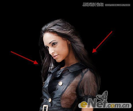 Photoshop绘制炫彩光线背景的美女海报