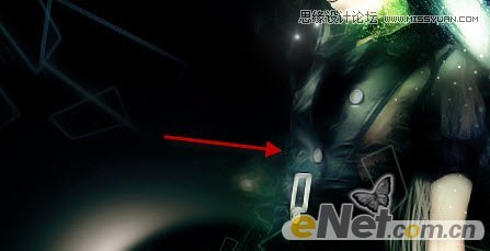 Photoshop绘制炫彩光线背景的美女海报