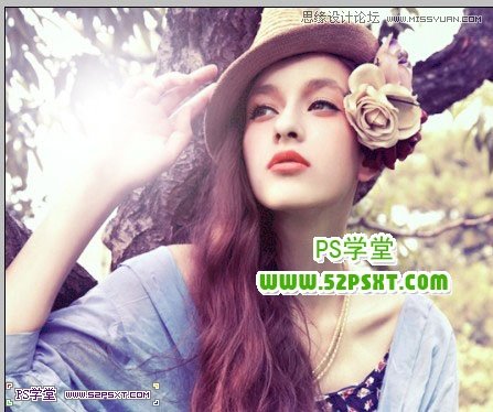 Photoshop调出树下美女淡淡的柔美效果