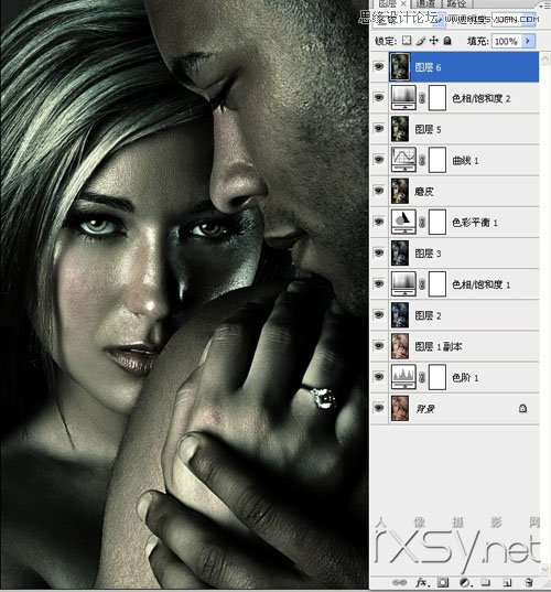 Photoshop调出人像照片暗色金属质感效果