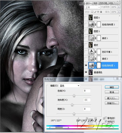 Photoshop调出人像照片暗色金属质感效果