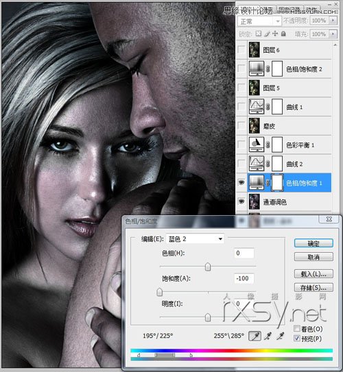 Photoshop调出人像照片暗色金属质感效果