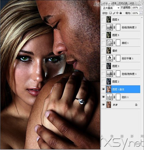 Photoshop调出人像照片暗色金属质感效果