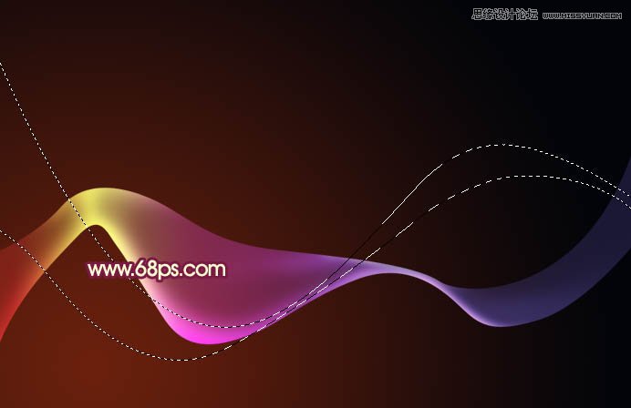 Photoshop制作炫彩梦幻的紫色光束效果