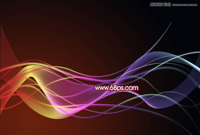 Photoshop制作炫彩梦幻的紫色光束效果