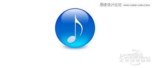 Photoshop制作晶莹剔透的音乐水晶球