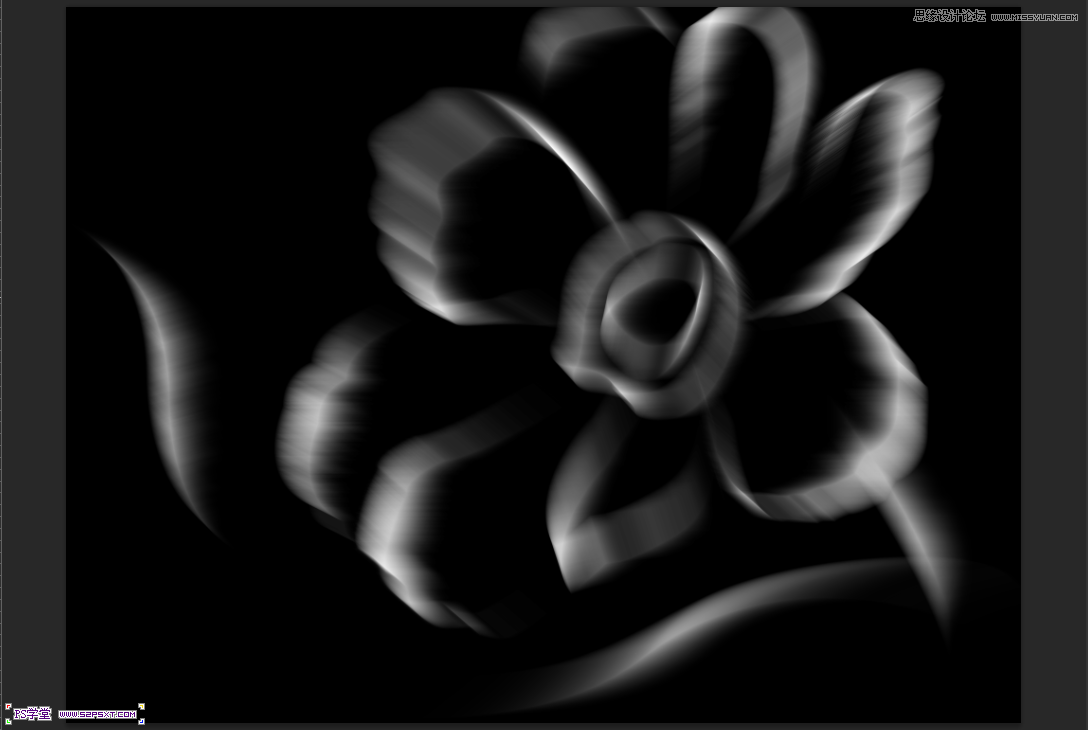 Photoshop制作梦幻光线效果的艺术花朵