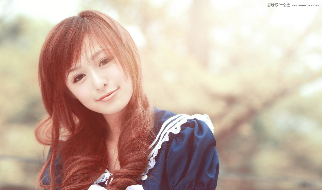 Photoshop调出唯美效果的甜美女孩教程