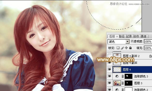 Photoshop调出唯美效果的甜美女孩教程