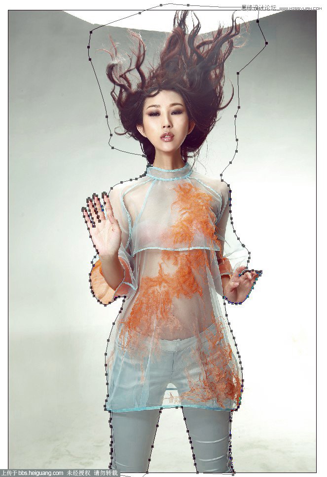 Photoshop合成玻璃瓶中的后期人像处理教程