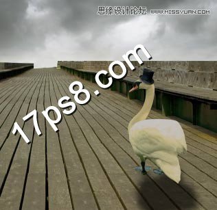 Photoshop创意合成出门旅行的天鹅先生