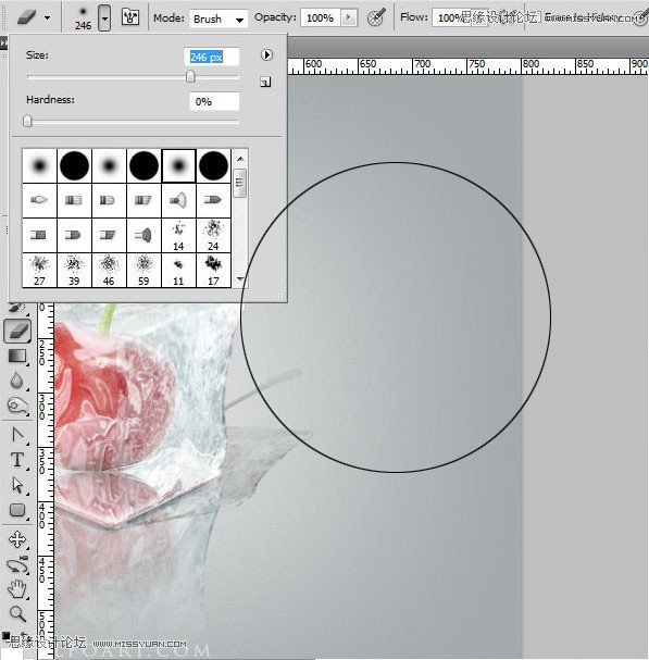 Photoshop使用3D功能制作逼真的冰冻樱桃效果
