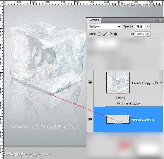 Photoshop使用3D功能制作逼真的冰冻樱桃效果