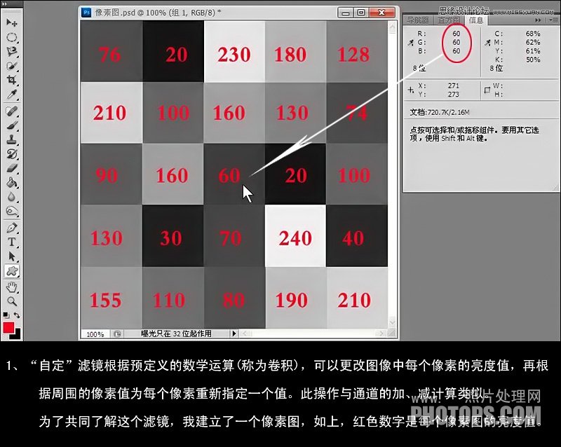 Photoshop基础教程：解析自定滤镜的原理教程