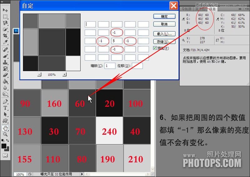 Photoshop基础教程：解析自定滤镜的原理教程