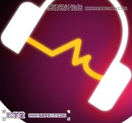 Photoshop制作紫色高光效果的音乐耳机图标