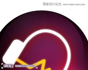 Photoshop制作紫色高光效果的音乐耳机图标