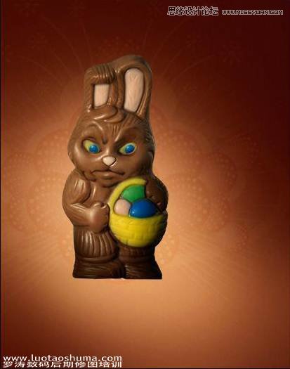 Photoshop合成巧克力色泥娃娃场景教程