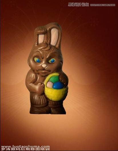 Photoshop合成巧克力色泥娃娃场景教程