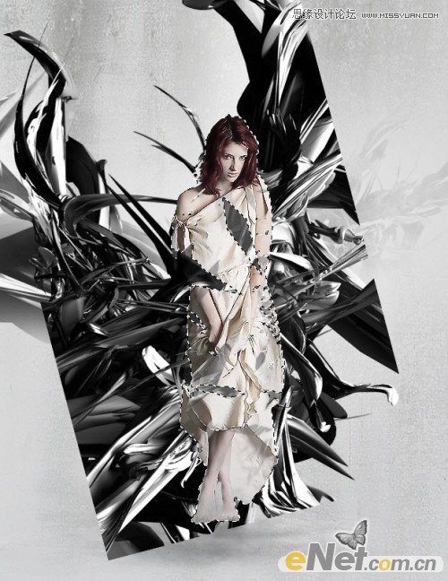 Photoshop设计高光抽象美女海报教程