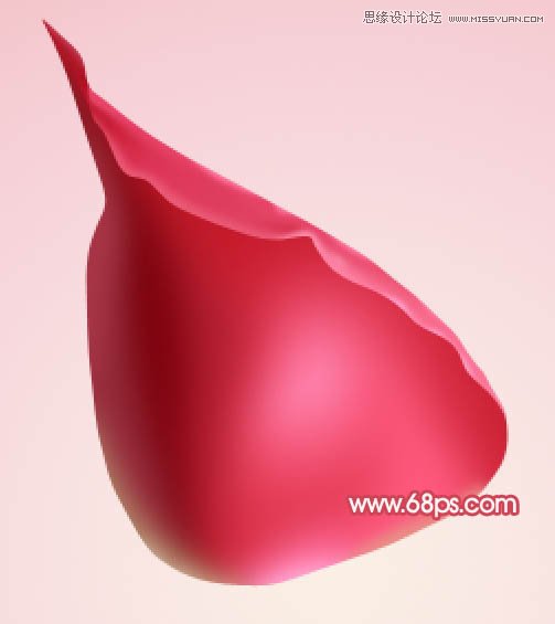 Photoshop绘制含苞欲放的鲜嫩红玫瑰