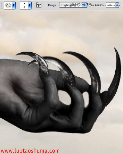 Photoshop合成手拿苹果的堕落天使教程