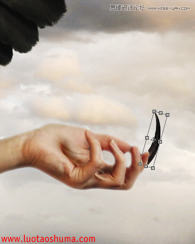 Photoshop合成手拿苹果的堕落天使教程