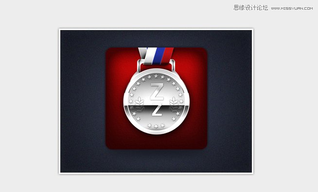 Photoshop绘制一枚奖牌ICON图标教程