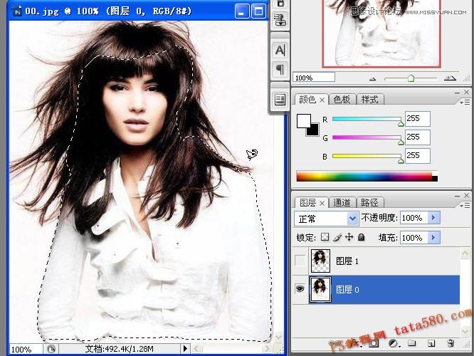 Photoshop解析美女头发的抠图方法选择技巧