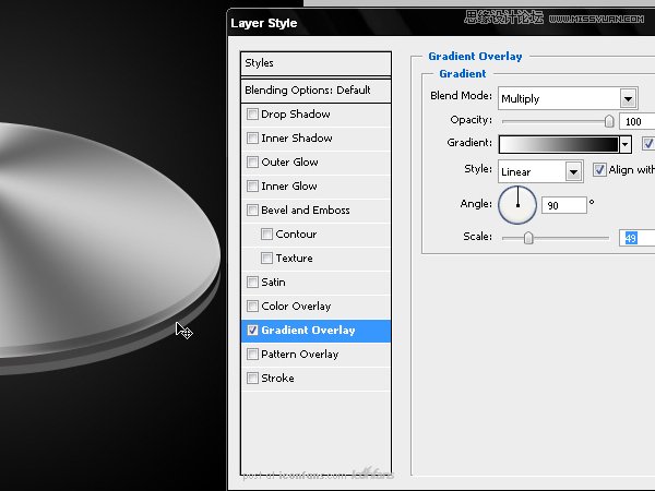 Photoshop绘制逼真质感的UFO图标教程