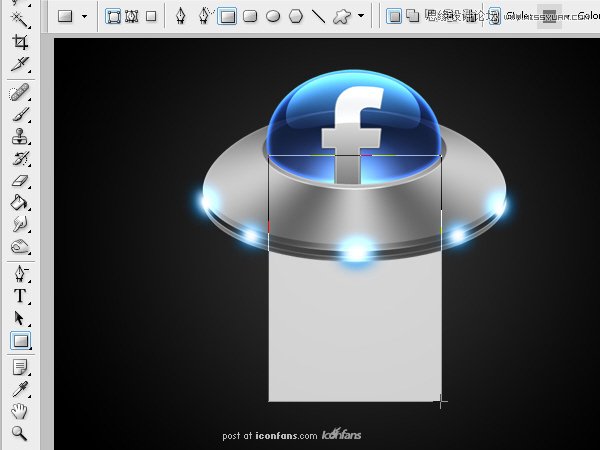 Photoshop绘制逼真质感的UFO图标教程